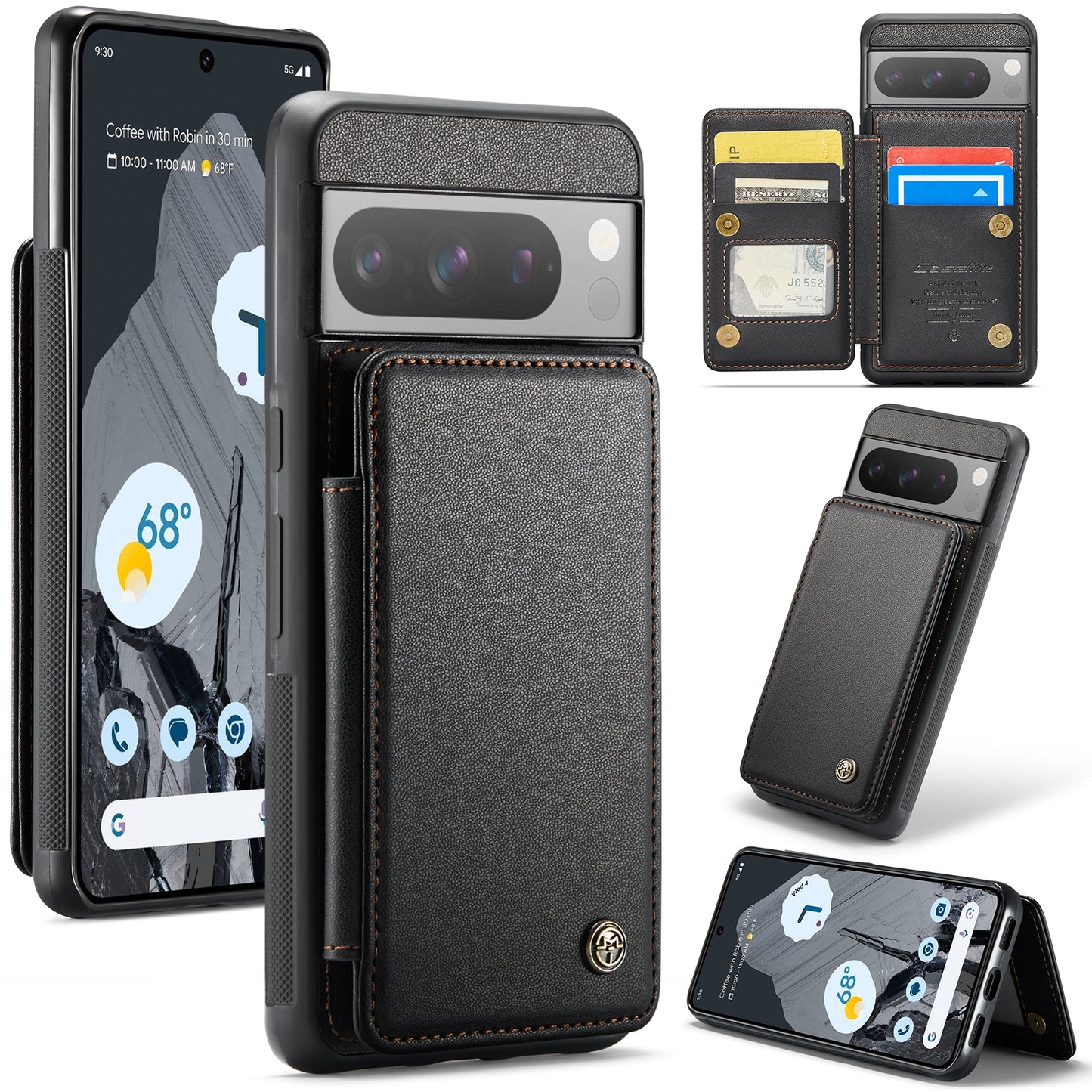 For Google Pixel 8 Pro CaseMe C22 Card Slots Holder RFID Anti-theft Phone Case