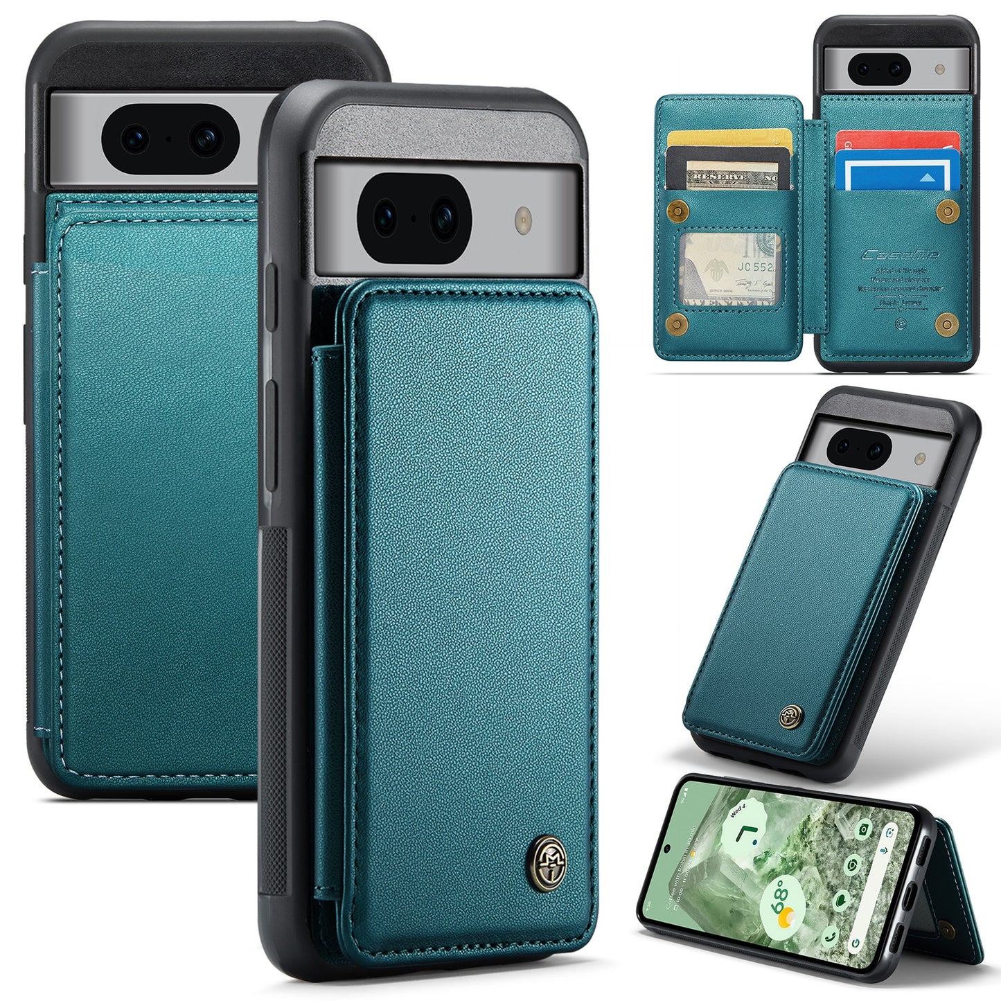 For Google Pixel 8A CaseMe C22 Card Slots Holder RFID Anti-theft Phone Case
