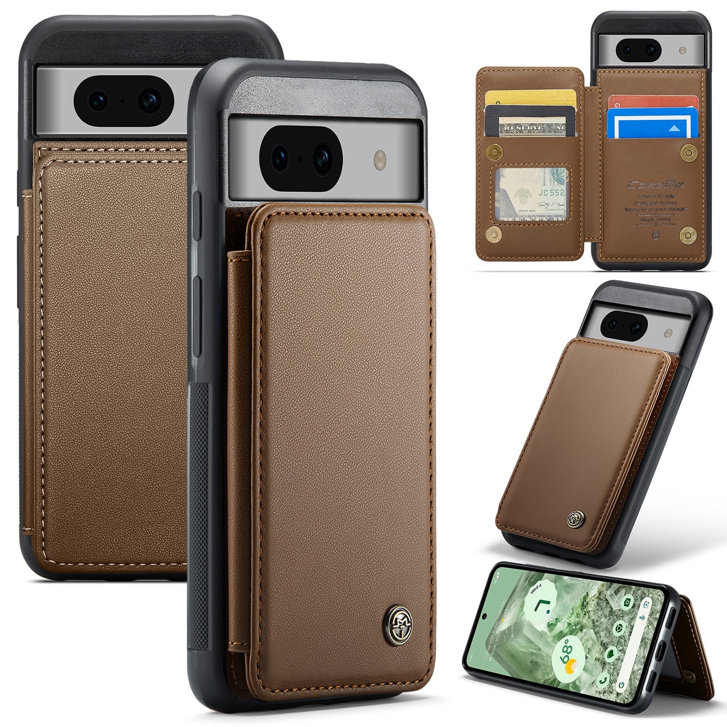 For Google Pixel 8A CaseMe C22 Card Slots Holder RFID Anti-theft Phone Case