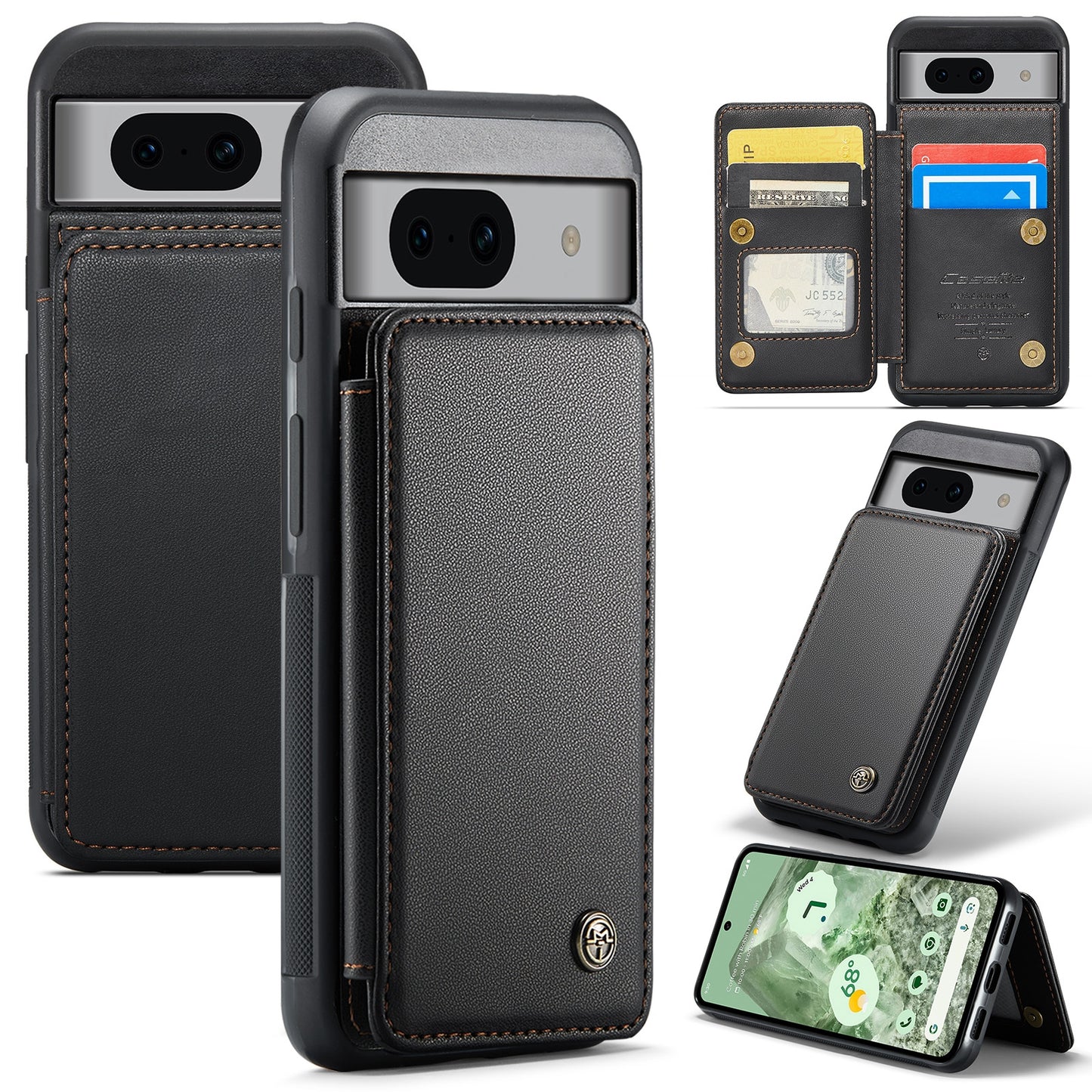 For Google Pixel 8A CaseMe C22 Card Slots Holder RFID Anti-theft Phone Case