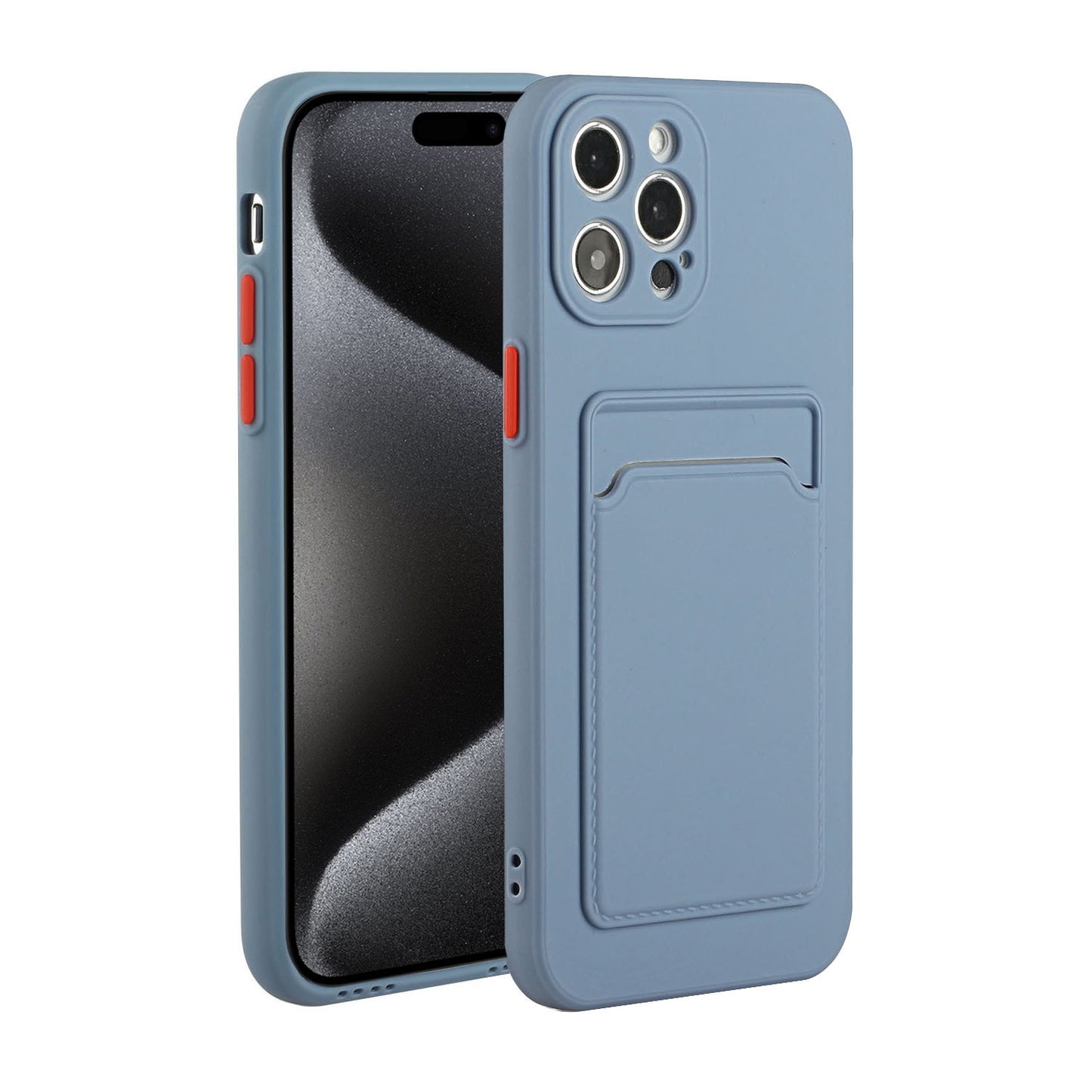 For Apple iPhone 15 Pro Max Shockproof TPU Case with Card Holder - Durable & Lightweight Design