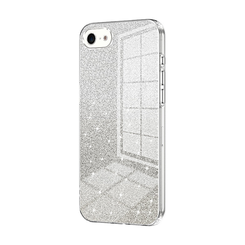 For iPhone 7 Luxurious Electroplated Gradient Glitter Powder Case - Enhanced Lens Protection