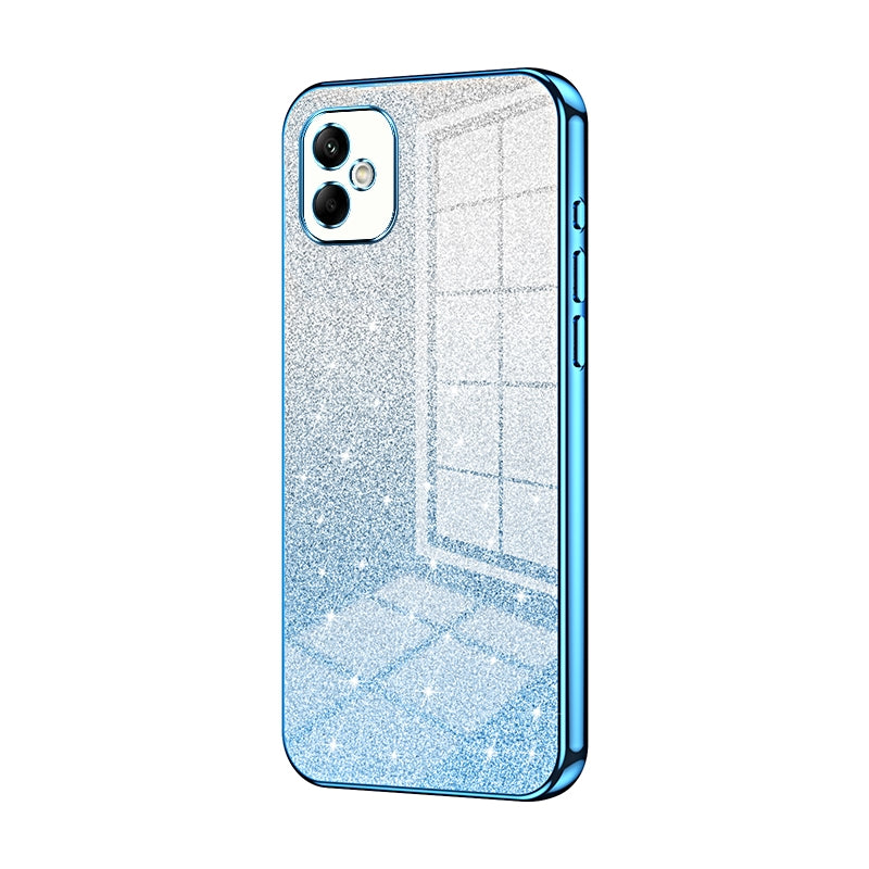 Samsung Galaxy A05 Luxurious Electroplated Gradient Glitter Powder Case - Enhanced Lens Protection