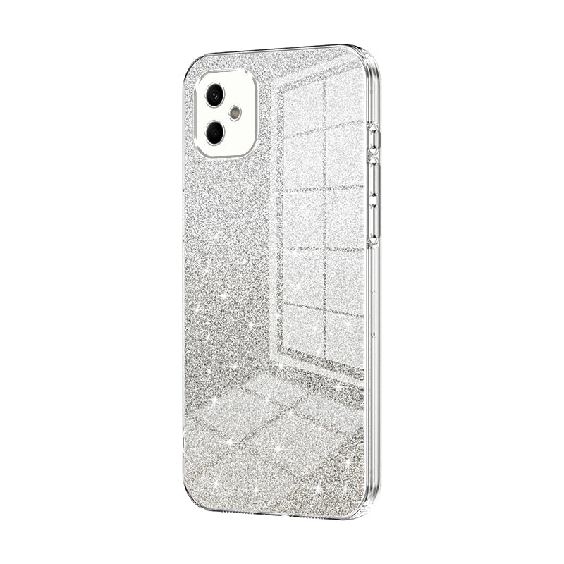 Samsung Galaxy A05 Luxurious Electroplated Gradient Glitter Powder Case - Enhanced Lens Protection