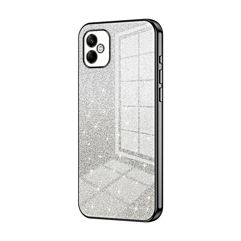 Samsung Galaxy A05 Luxurious Electroplated Gradient Glitter Powder Case - Enhanced Lens Protection