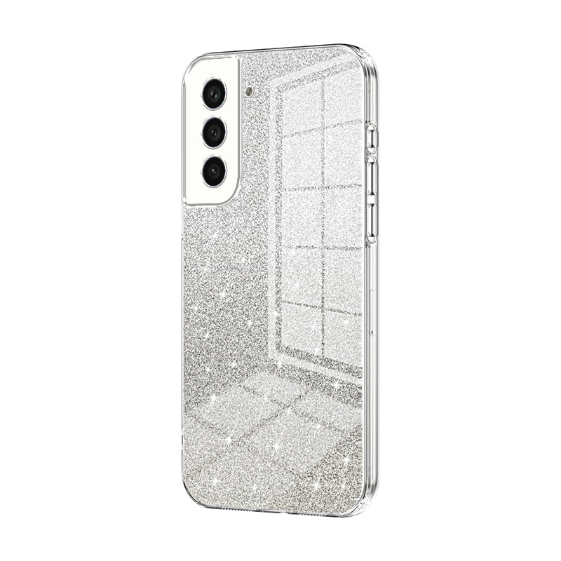 For Samsung Galaxy S21+ 5G Luxurious Electroplated Gradient Glitter Powder Case - Enhanced Lens Protection