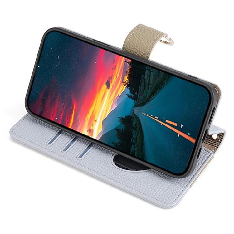 ZTE nubia S 5G A403ZT Crossbody Phone Case with Litchi Texture Leather, Adjustable Kickstand, Card Slots, Zipper Purse, Makeup Mirror, and TPU Protection