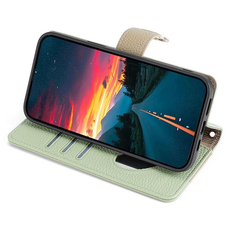 ZTE nubia S 5G A403ZT Crossbody Phone Case with Litchi Texture Leather, Adjustable Kickstand, Card Slots, Zipper Purse, Makeup Mirror, and TPU Protection