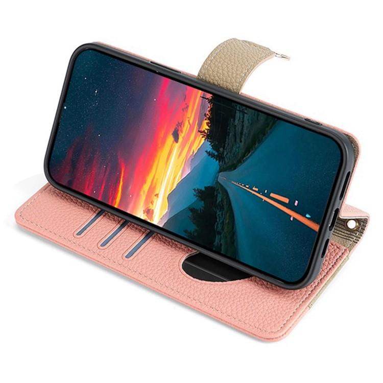 ZTE nubia S 5G A403ZT Crossbody Phone Case with Litchi Texture Leather, Adjustable Kickstand, Card Slots, Zipper Purse, Makeup Mirror, and TPU Protection