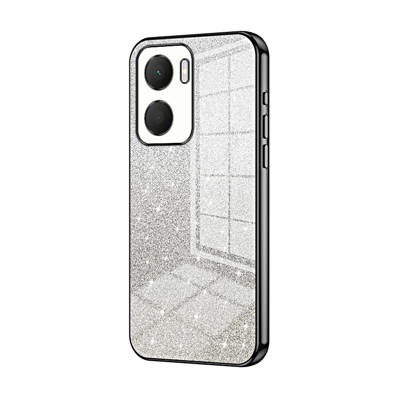 For Honor Play 40 Plus Luxurious Electroplated Gradient Glitter Powder Case - Enhanced Lens Protection