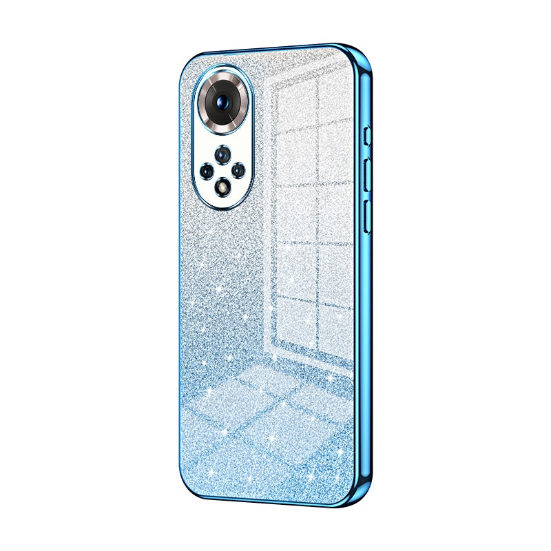 For Honor 50 Luxurious Electroplated Gradient Glitter Powder Case - Enhanced Lens Protection