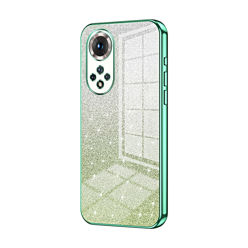 For Honor 50 Luxurious Electroplated Gradient Glitter Powder Case - Enhanced Lens Protection