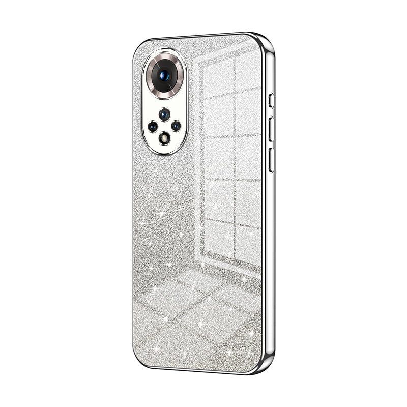For Honor 50 Luxurious Electroplated Gradient Glitter Powder Case - Enhanced Lens Protection