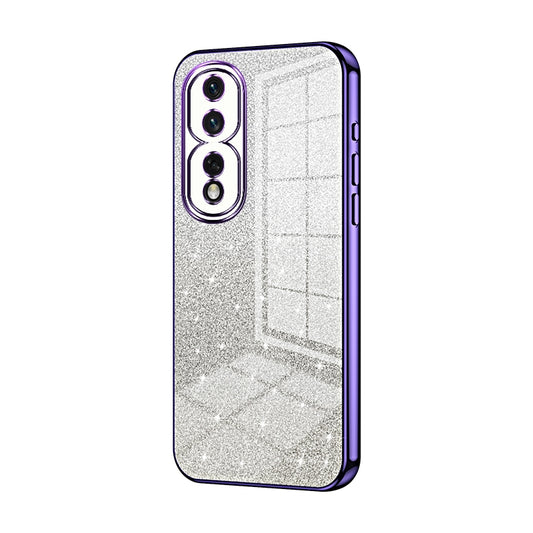 Honor 80 Pro Luxurious Electroplated Gradient Glitter Powder Case - Enhanced Lens Protection