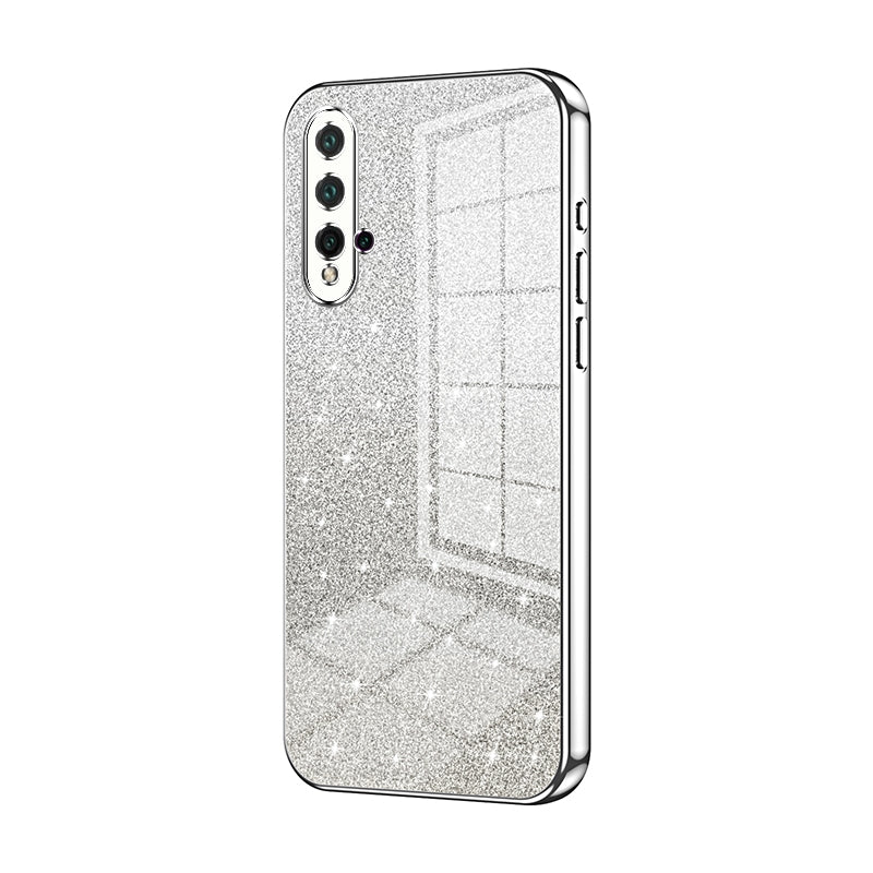 For Huawei Nova 5 Pro Luxurious Electroplated Gradient Glitter Powder Case - Enhanced Lens Protection
