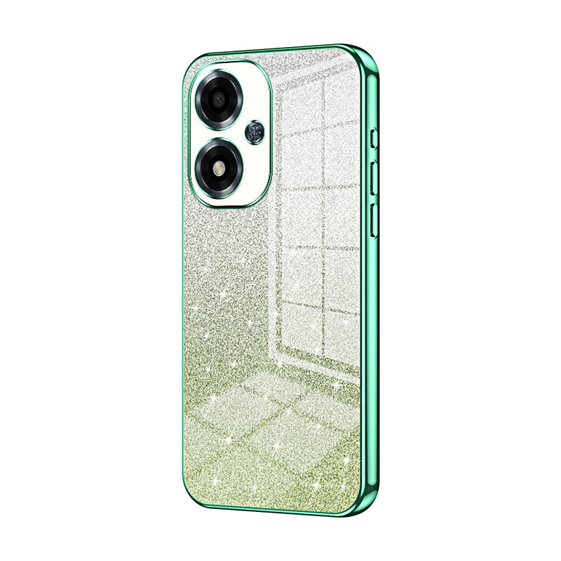 OPPO A2m Luxurious Electroplated Gradient Glitter Powder Case - Enhanced Lens Protection