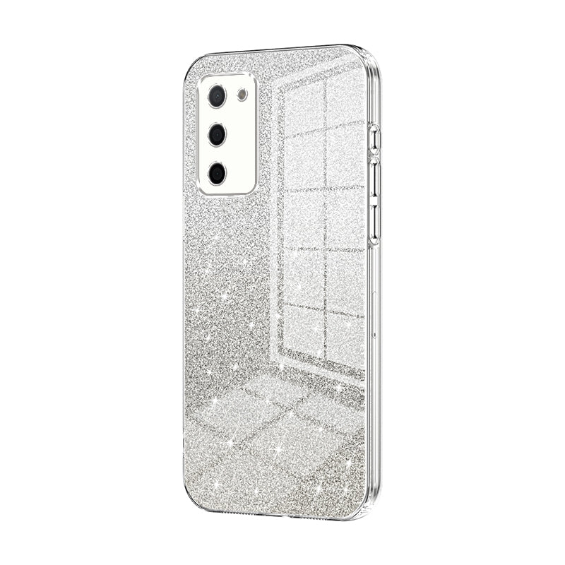 OPPO A55 5G Luxurious Electroplated Gradient Glitter Powder Case - Enhanced Lens Protection
