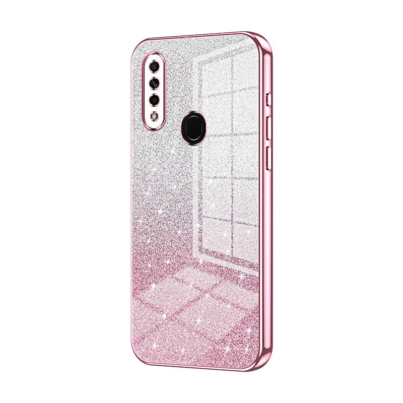 OPPO A8 Luxurious Electroplated Gradient Glitter Powder Case - Enhanced Lens Protection