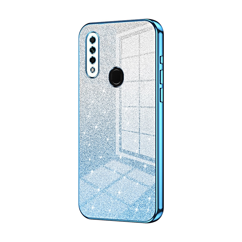 OPPO A8 Luxurious Electroplated Gradient Glitter Powder Case - Enhanced Lens Protection