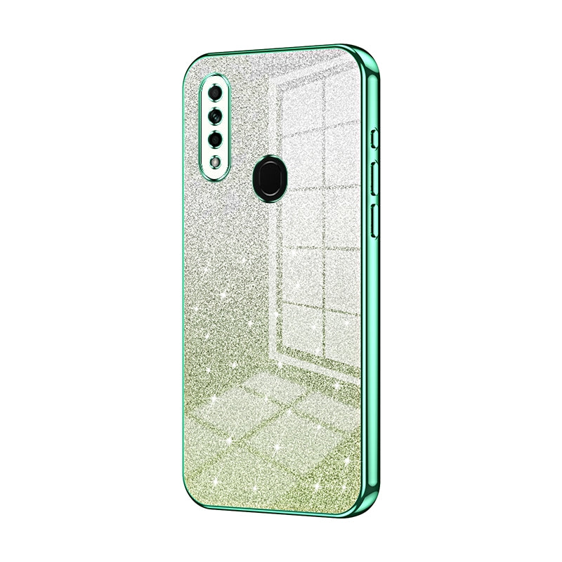 OPPO A8 Luxurious Electroplated Gradient Glitter Powder Case - Enhanced Lens Protection