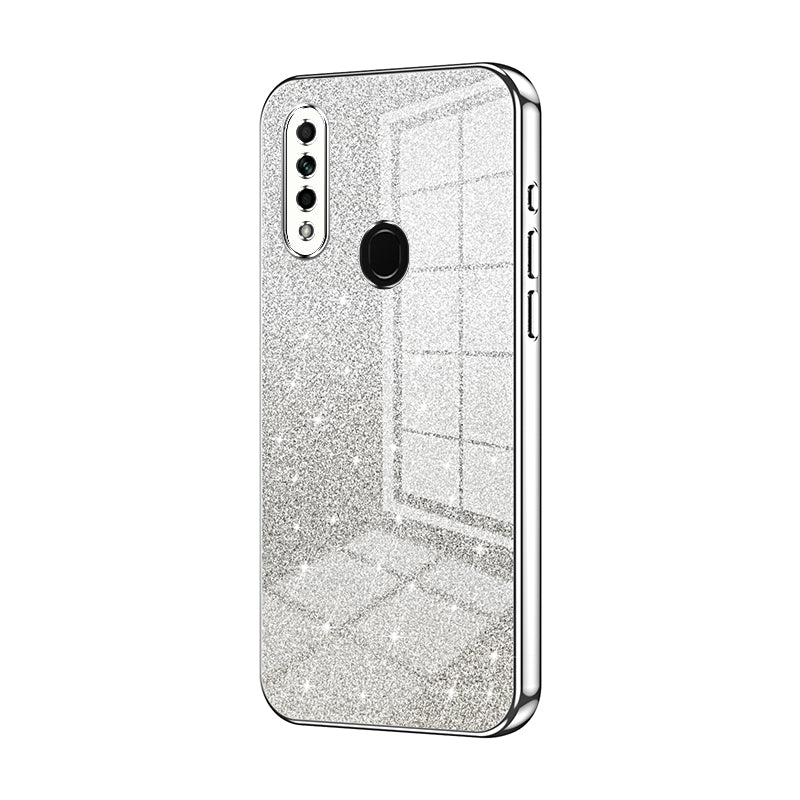 OPPO A8 Luxurious Electroplated Gradient Glitter Powder Case - Enhanced Lens Protection