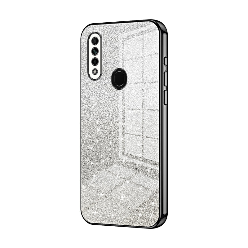 OPPO A8 Luxurious Electroplated Gradient Glitter Powder Case - Enhanced Lens Protection