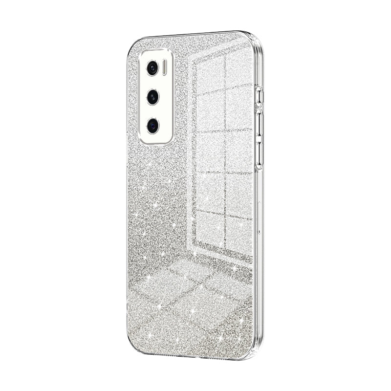 For vivo Y70 Luxurious Electroplated Gradient Glitter Powder Case - Enhanced Lens Protection