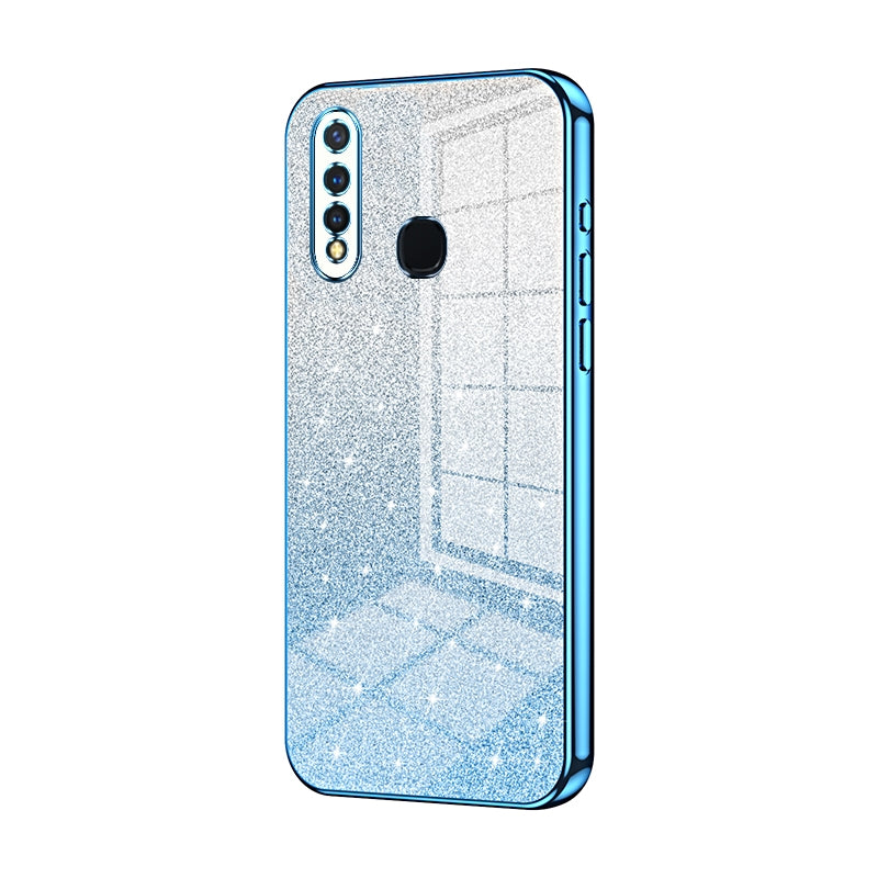 For vivo Z5i Luxurious Electroplated Gradient Glitter Powder Case - Enhanced Lens Protection