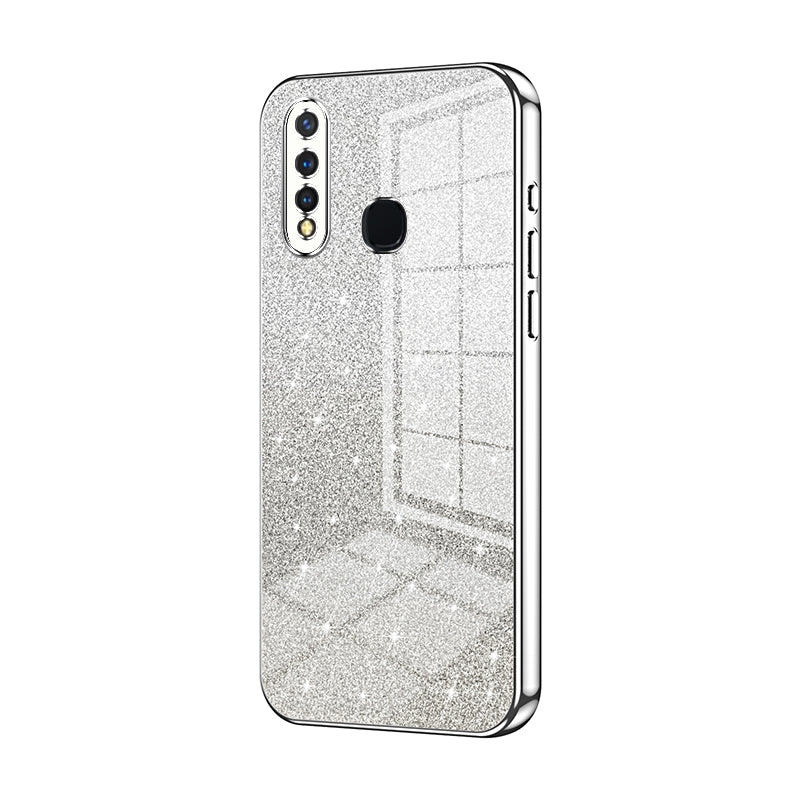 For vivo Z5i Luxurious Electroplated Gradient Glitter Powder Case - Enhanced Lens Protection