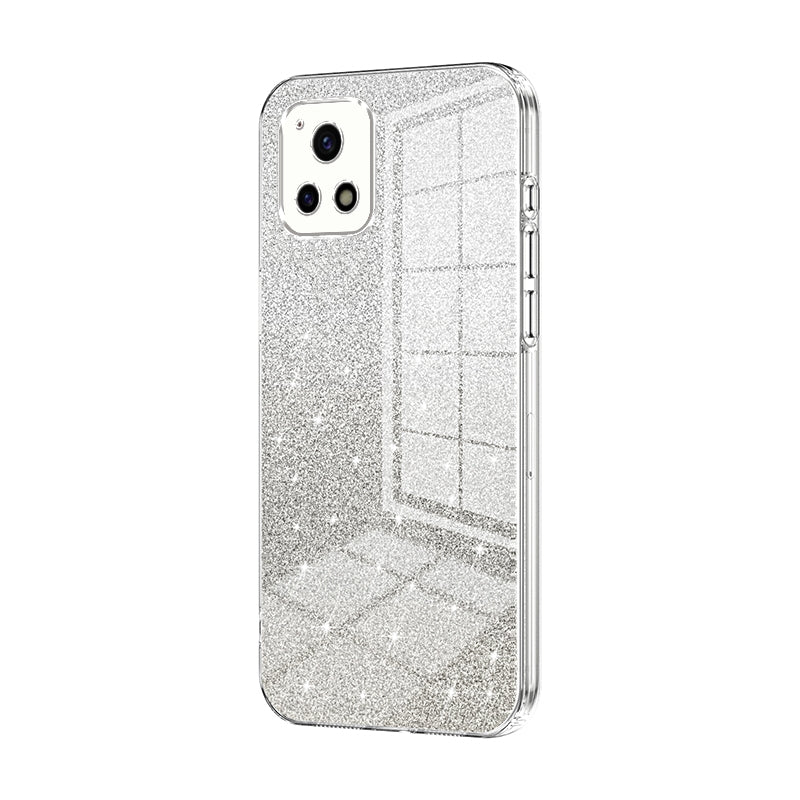 For vivo Y52s T1 Luxurious Electroplated Gradient Glitter Powder Case - Enhanced Lens Protection