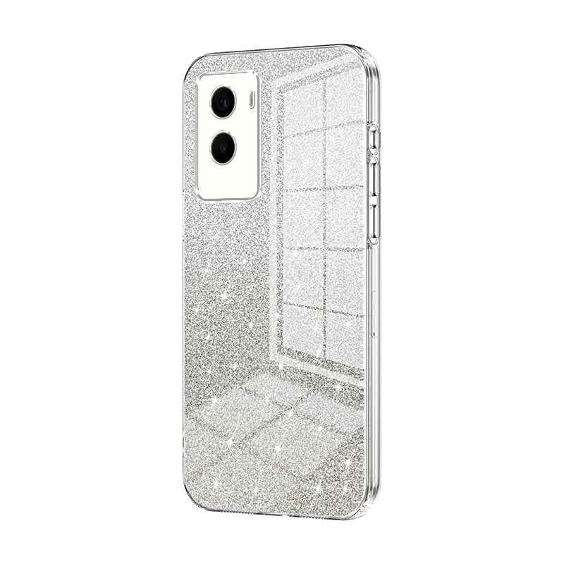 For vivo Y72t Luxurious Electroplated Gradient Glitter Powder Case - Enhanced Lens Protection