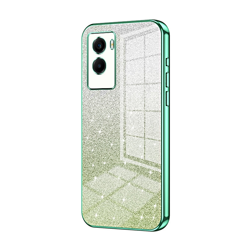 For vivo Y72t Luxurious Electroplated Gradient Glitter Powder Case - Enhanced Lens Protection