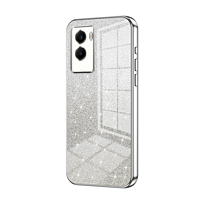 For vivo Y72t Luxurious Electroplated Gradient Glitter Powder Case - Enhanced Lens Protection