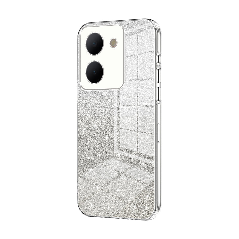For vivo Y78 Luxurious Electroplated Gradient Glitter Powder Case - Enhanced Lens Protection