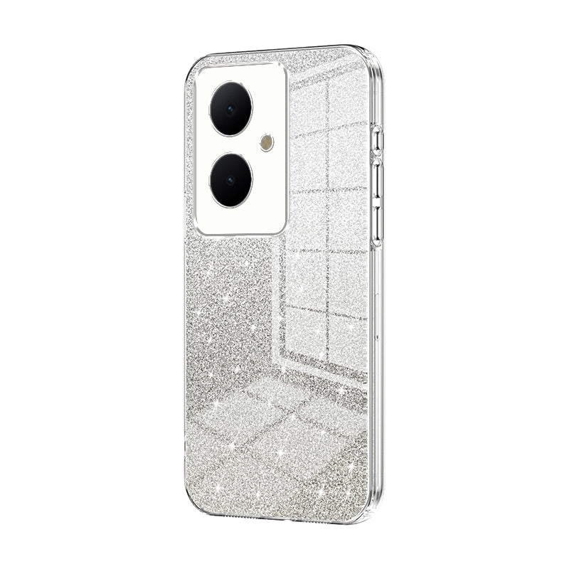 For vivo Y78+ 5G Luxurious Electroplated Gradient Glitter Powder Case - Enhanced Lens Protection