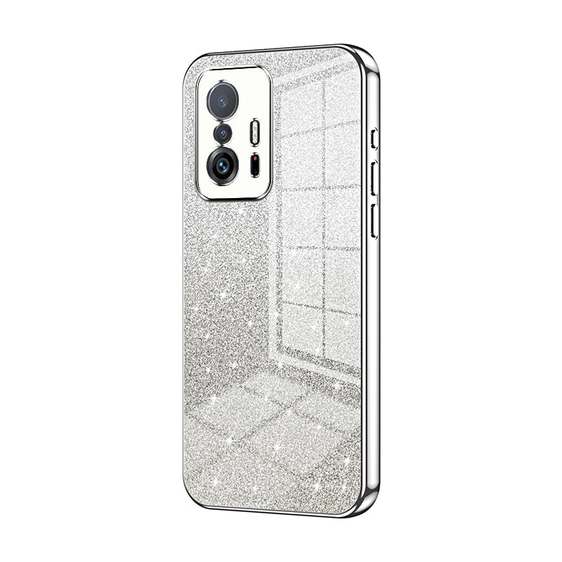 For Xiaomi 11T Luxurious Electroplated Gradient Glitter Powder Case - Enhanced Lens Protection