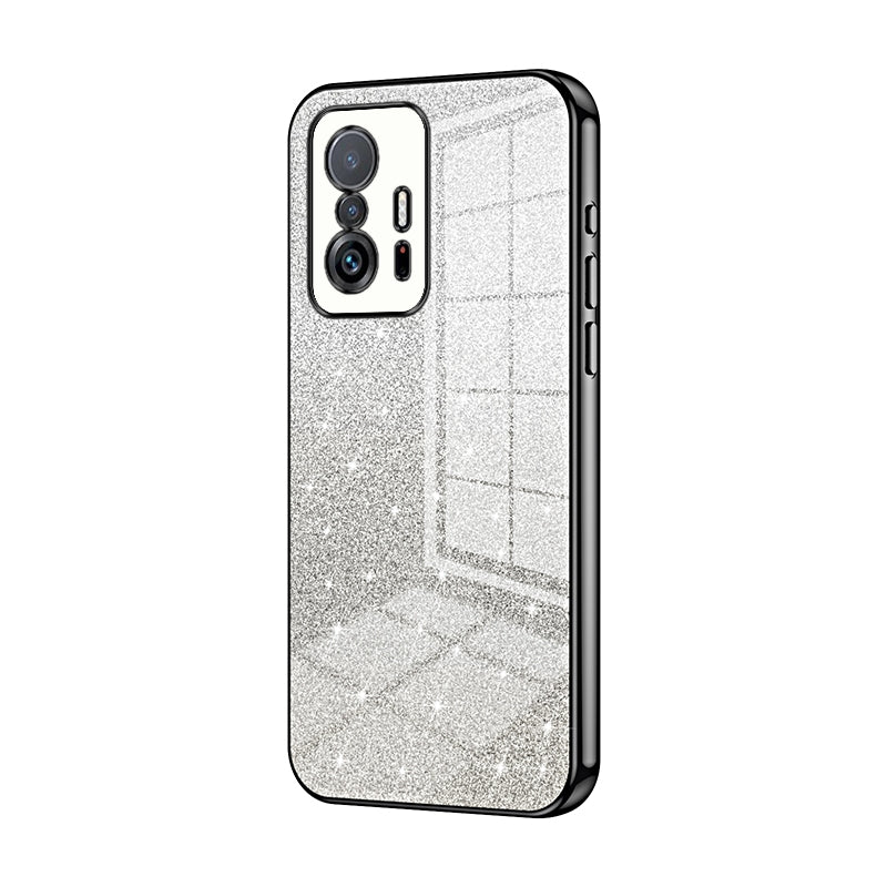 For Xiaomi 11T Pro Luxurious Electroplated Gradient Glitter Powder Case - Enhanced Lens Protection