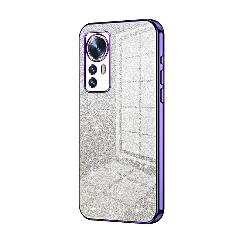 For Xiaomi 12 Luxurious Electroplated Gradient Glitter Powder Case - Enhanced Lens Protection