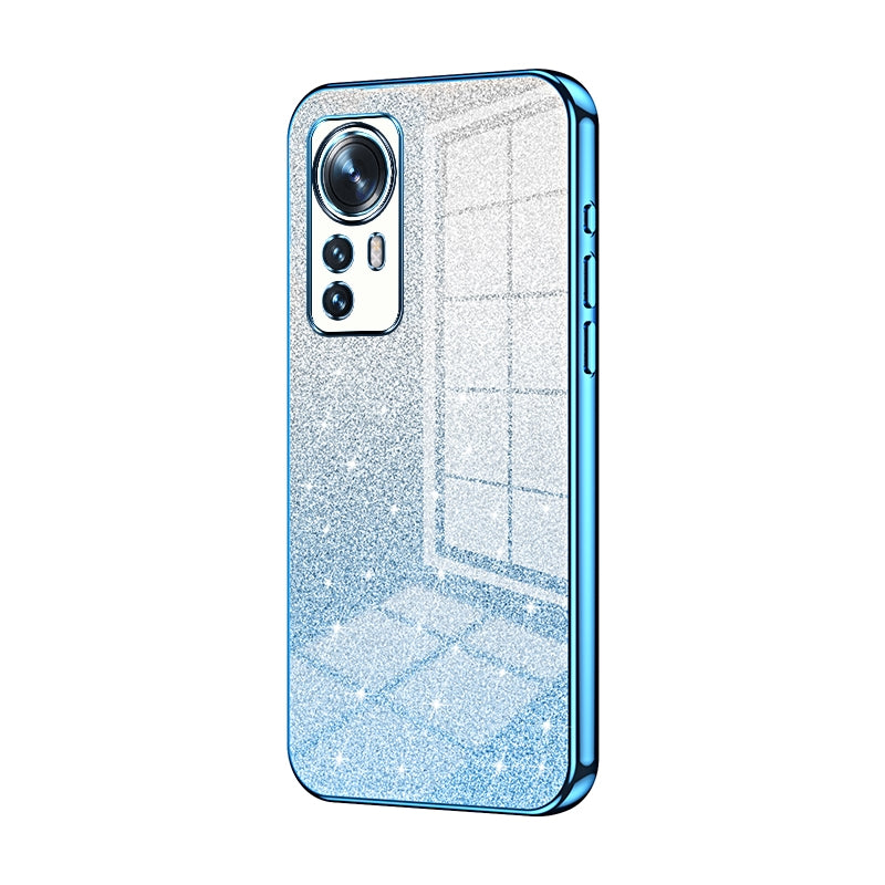 For Xiaomi 12 Luxurious Electroplated Gradient Glitter Powder Case - Enhanced Lens Protection