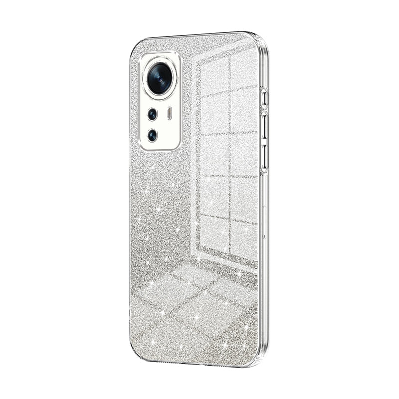 For Xiaomi 12 Luxurious Electroplated Gradient Glitter Powder Case - Enhanced Lens Protection