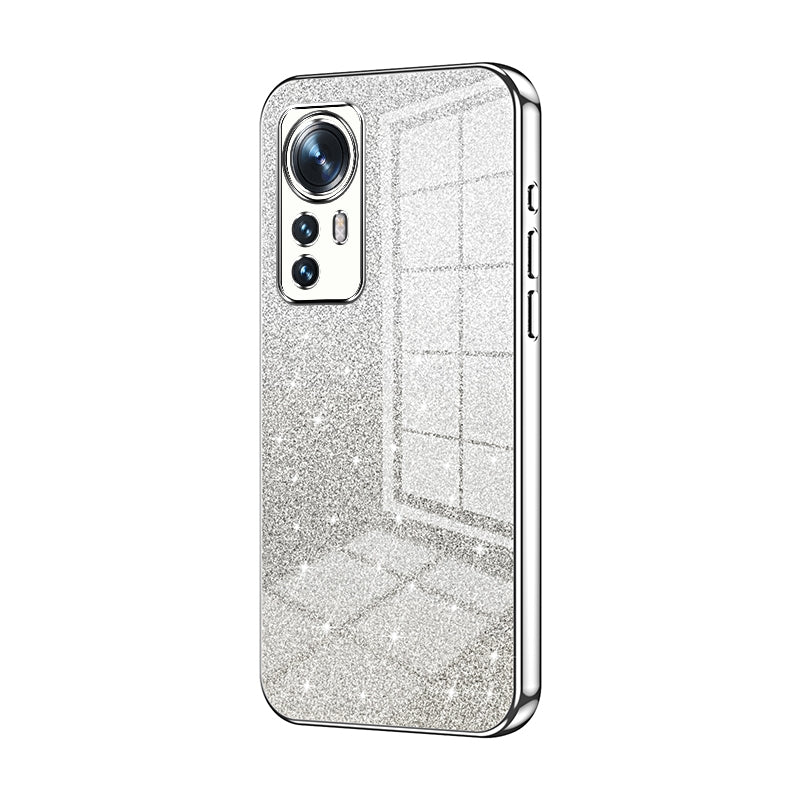 For Xiaomi 12 Luxurious Electroplated Gradient Glitter Powder Case - Enhanced Lens Protection