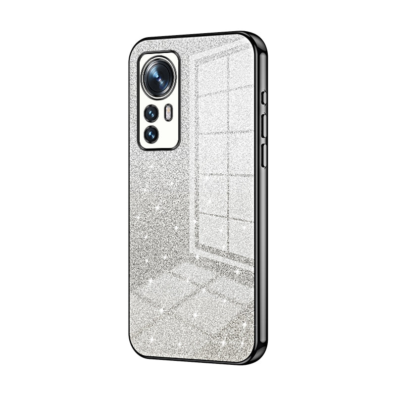 For Xiaomi 12 Luxurious Electroplated Gradient Glitter Powder Case - Enhanced Lens Protection