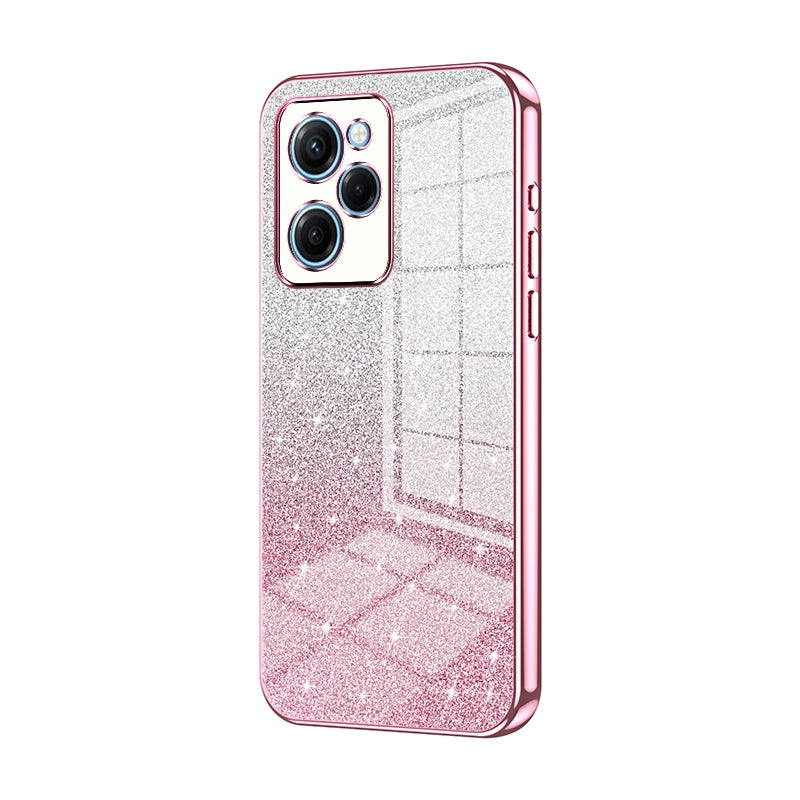 Xiaomi Redmi Note 12 Pro Speed Luxurious Electroplated Gradient Glitter Powder Case - Enhanced Lens Protection