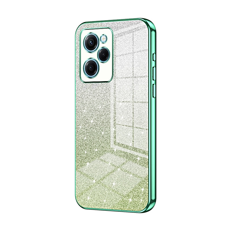 Xiaomi Redmi Note 12 Pro Speed Luxurious Electroplated Gradient Glitter Powder Case - Enhanced Lens Protection