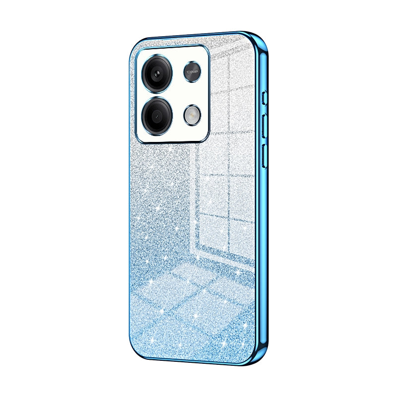 For Xiaomi Redmi Note 13 5G Luxurious Electroplated Gradient Glitter Powder Case - Enhanced Lens Protection