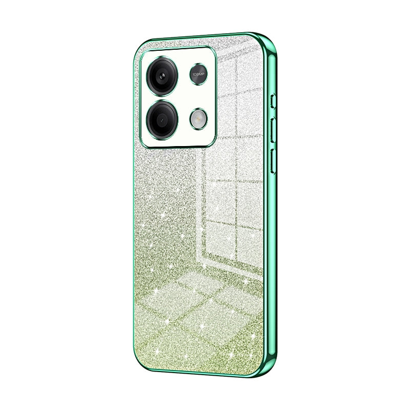 For Xiaomi Redmi Note 13 5G Luxurious Electroplated Gradient Glitter Powder Case - Enhanced Lens Protection