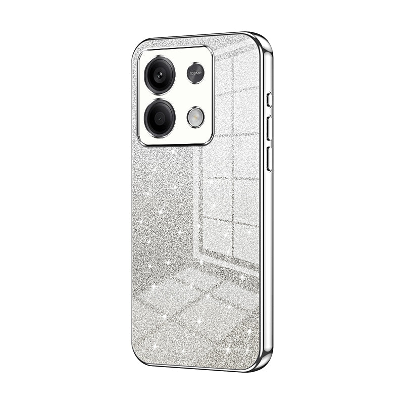 For Xiaomi Redmi Note 13 5G Luxurious Electroplated Gradient Glitter Powder Case - Enhanced Lens Protection