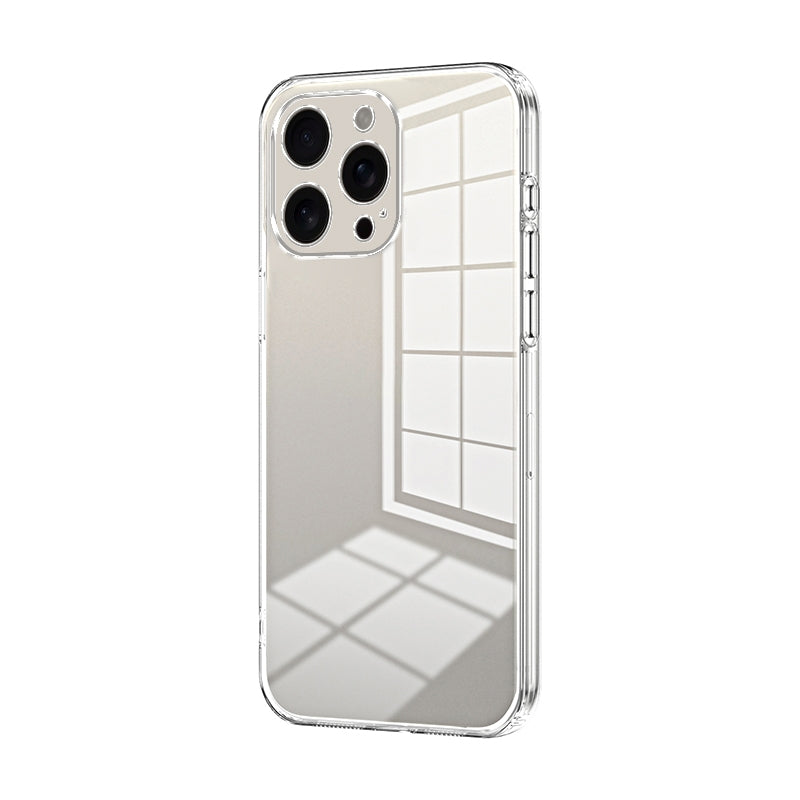 iPhone 16 Pro Max Phone Case with Transparent Plating and Fine Hole Design: Crystal Clear & Scratch-Resistant