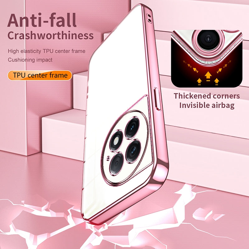 OnePlus Ace 2 Pro Phone Case with Transparent Plating and Fine Hole Design: Crystal Clear & Scratch-Resistant