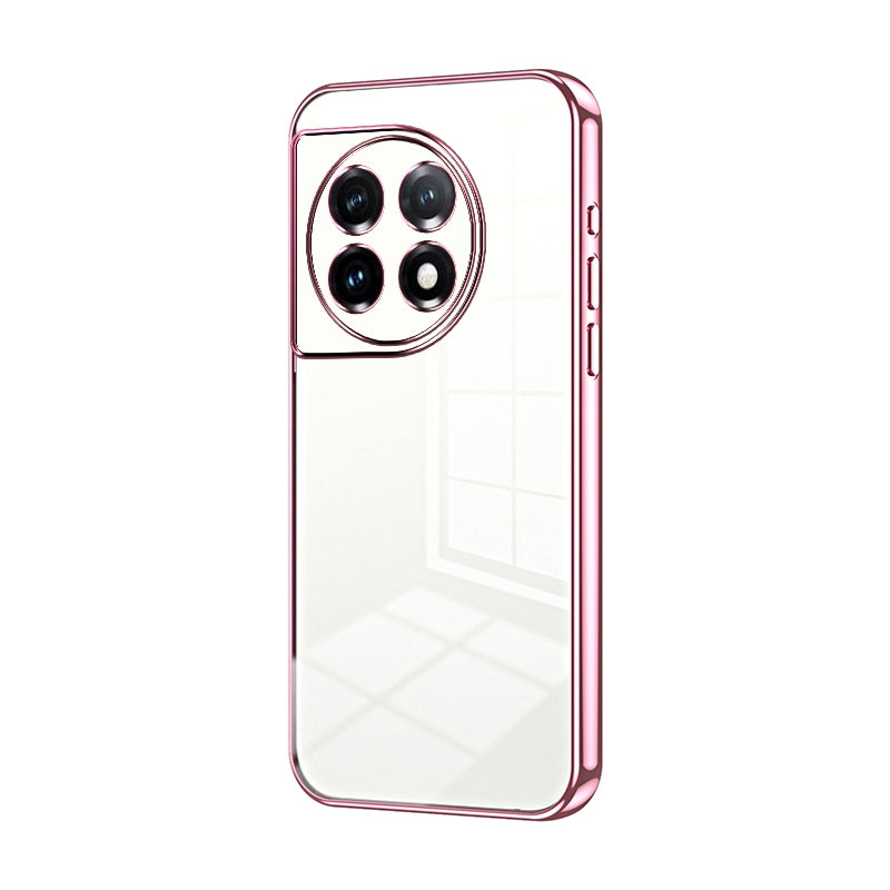For OnePlus 11 Phone Case with Transparent Plating and Fine Hole Design: Crystal Clear & Scratch-Resistant
